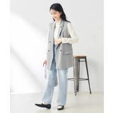 【洗える/ストレッチ/UVカット】麻調ストレッチダブルジレ | a.v.v【WOMEN】 | 詳細画像19 