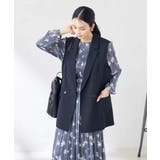 【洗える/ストレッチ/UVカット】麻調ストレッチダブルジレ | a.v.v【WOMEN】 | 詳細画像2 