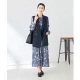 【洗える/ストレッチ/UVカット】麻調ストレッチダブルジレ | a.v.v【WOMEN】 | 詳細画像4 