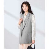 【洗える/UVカット】リネンライクストレッチダブルジレジャケット | a.v.v【WOMEN】 | 詳細画像16 