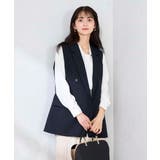 【洗える/UVカット】リネンライクストレッチダブルジレジャケット | a.v.v【WOMEN】 | 詳細画像3 