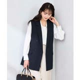 【洗える/UVカット】リネンライクストレッチダブルジレジャケット | a.v.v【WOMEN】 | 詳細画像4 