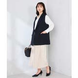 【洗える/UVカット】リネンライクストレッチダブルジレジャケット | a.v.v【WOMEN】 | 詳細画像7 