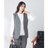 ツイード調ペプラムジレ | a.v.v【WOMEN】 | 詳細画像1