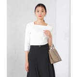 スクエアネックスムースTシャツ | a.v.v【WOMEN】 | 詳細画像1