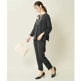 【洗える イージーケア】サテンストレッチスリムテーパードパンツ【セットアップ対応… | a.v.v【WOMEN】 | 詳細画像33 