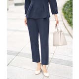 ネイビー | 【洗える イージーケア】サテンストレッチスリムテーパードパンツ【セットアップ対応… | a.v.v【WOMEN】