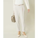 グレージュ | 【洗える イージーケア】サテンストレッチスリムテーパードパンツ【セットアップ対応… | a.v.v【WOMEN】