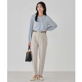 【洗える/ストレッチ/セットアップ対応】ダブルクロステーパードパンツ | a.v.v【WOMEN】 | 詳細画像12