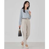 【洗える/ストレッチ/セットアップ対応】ダブルクロステーパードパンツ | a.v.v【WOMEN】 | 詳細画像13