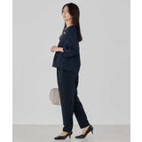 【洗える/ストレッチ/セットアップ対応】ダブルクロステーパードパンツ | a.v.v【WOMEN】 | 詳細画像6