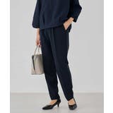 ネイビー | 【洗える/ストレッチ/セットアップ対応】ダブルクロステーパードパンツ | a.v.v【WOMEN】