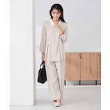 【洗える/ストレッチ/セットアップ対応】ダブルクロスワイドパンツ | a.v.v【WOMEN】 | 詳細画像29 