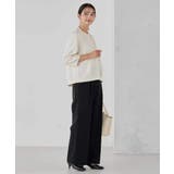 【洗える/ストレッチ/セットアップ対応】ダブルクロスワイドパンツ | a.v.v【WOMEN】 | 詳細画像5 