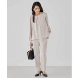 サテンテーパードパンツ【洗える/速乾/毛玉になりにくい/イージーケア】 | a.v.v【WOMEN】 | 詳細画像28 