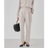 グレージュ | サテンテーパードパンツ【洗える/速乾/毛玉になりにくい/イージーケア】 | a.v.v【WOMEN】