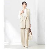 【洗える/ストレッチ/UVカット】麻調ワイドストレートパンツ | a.v.v【WOMEN】 | 詳細画像12 