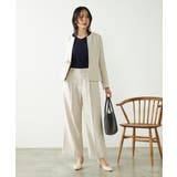 【洗える/ストレッチ/UVカット】麻調ワイドストレートパンツ | a.v.v【WOMEN】 | 詳細画像17 