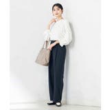 【洗える/ストレッチ/UVカット】麻調ワイドストレートパンツ | a.v.v【WOMEN】 | 詳細画像6 