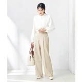 【洗える/ストレッチ/UVカット】麻調ワイドストレートパンツ | a.v.v【WOMEN】 | 詳細画像9 