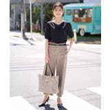 【洗える UVカット 接触冷感】オックスストレッチクロップドワイドパンツ【Ref… | a.v.v【WOMEN】 | 詳細画像13 