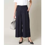 ネイビー | 【洗える UVカット 接触冷感】オックスストレッチクロップドワイドパンツ【Ref… | a.v.v【WOMEN】