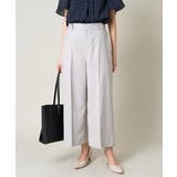 ライトグレー | 【洗える UVカット 接触冷感】オックスストレッチクロップドワイドパンツ【Ref… | a.v.v【WOMEN】