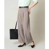 ベージュ | 【洗える/UVカット/接触冷感】オックスストレッチワイドパンツ【Reflax】 | a.v.v【WOMEN】