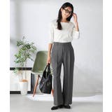 【洗える/イージーケア/吸水速乾/ストレッチ】梳毛調ストレートパンツ | a.v.v【WOMEN】 | 詳細画像16 