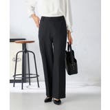 ブラック | 【洗える/イージーケア/吸水速乾/ストレッチ】梳毛調ストレートパンツ | a.v.v【WOMEN】