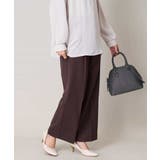 ブラウン | スカルノテックスストレートワイドパンツ | a.v.v【WOMEN】