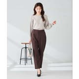 【洗える/イージーケア/ストレッチ】パウダーツイルテーパードパンツ | a.v.v【WOMEN】 | 詳細画像17 