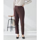 ブラウン | 【洗える/イージーケア/ストレッチ】パウダーツイルテーパードパンツ | a.v.v【WOMEN】