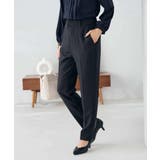 ブラック | 【洗える/イージーケア/ストレッチ】パウダーツイルテーパードパンツ | a.v.v【WOMEN】