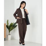 【洗える/イージーケア/ストレッチ】パウダーツイルワイドストレートパンツ | a.v.v【WOMEN】 | 詳細画像20 