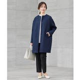 ジャガードノーカラーコート | a.v.v【WOMEN】 | 詳細画像1 