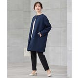 ジャガードノーカラーコート | a.v.v【WOMEN】 | 詳細画像3 