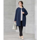 ジャガードノーカラーコート | a.v.v【WOMEN】 | 詳細画像4 