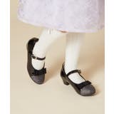 ブラック | [18-20cm][CEREMONY STYLE]リボンヒールパンプス | a.v.v【KIDS】