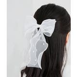 ホワイト | [KIDS]シアーリボンポニー | a.v.v【KIDS】