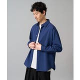 ダークブルー | 【接触冷感/イージーケア】ワイドシルエットシャツ【春リライト2】 | a.v.v【MEN】