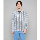 真夏もお任せの涼しい長袖シャツ【洗濯機で洗える】透かしストライプ ワイドシルエッ… | a.v.v【MEN】 | 詳細画像10