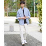 リネン混8分袖スタンドカラーシャツ | a.v.v【MEN】 | 詳細画像3