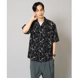 【イージーケア/速乾/接触冷感】線画プリント五分袖オープンカラーシャツ | a.v.v【MEN】 | 詳細画像19