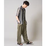 【洗える】ランダムストライプ五分袖オープンカラーシャツ | a.v.v【MEN】 | 詳細画像12