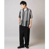 【洗える】ランダムストライプ五分袖オープンカラーシャツ | a.v.v【MEN】 | 詳細画像13