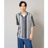 【洗える】ランダムストライプ五分袖オープンカラーシャツ | a.v.v【MEN】 | 詳細画像16