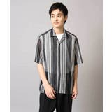 【洗える】ランダムストライプ五分袖オープンカラーシャツ | a.v.v【MEN】 | 詳細画像20