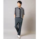 【洗える】ランダムストライプ五分袖オープンカラーシャツ | a.v.v【MEN】 | 詳細画像7