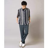 【洗える】ランダムストライプ五分袖オープンカラーシャツ | a.v.v【MEN】 | 詳細画像8